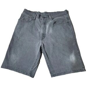Levi's 569 Men Jorts Black Denim Shorts W34 10" Inseam Cotton